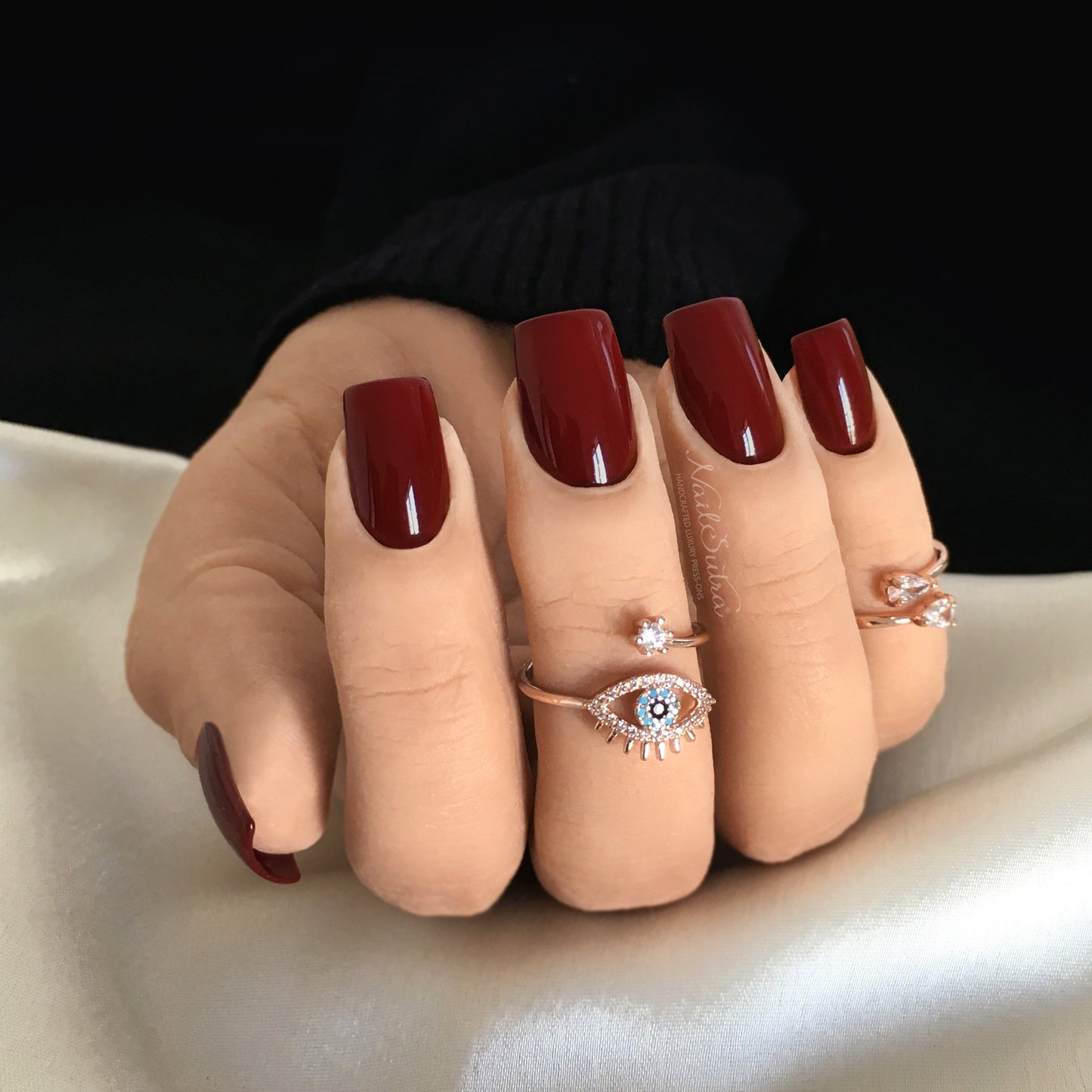 Basic - Rich Maroon - Medium Square
