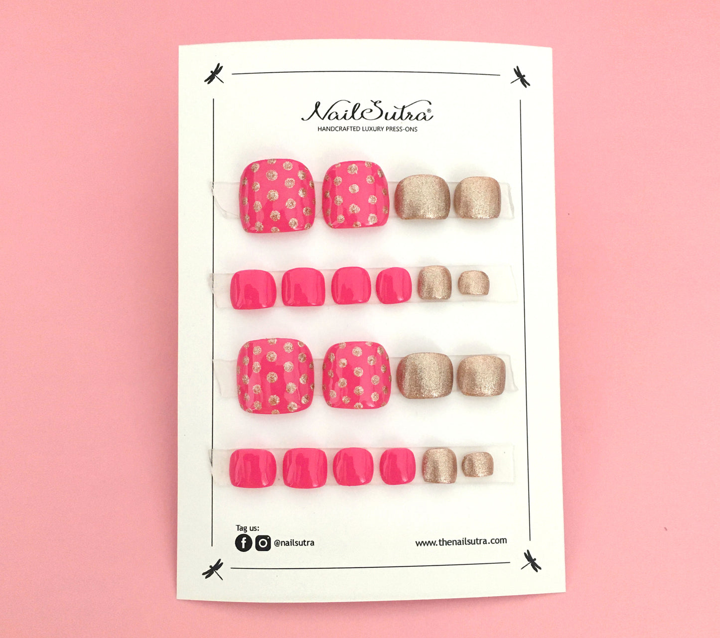 Toes – Pink Gold Polka