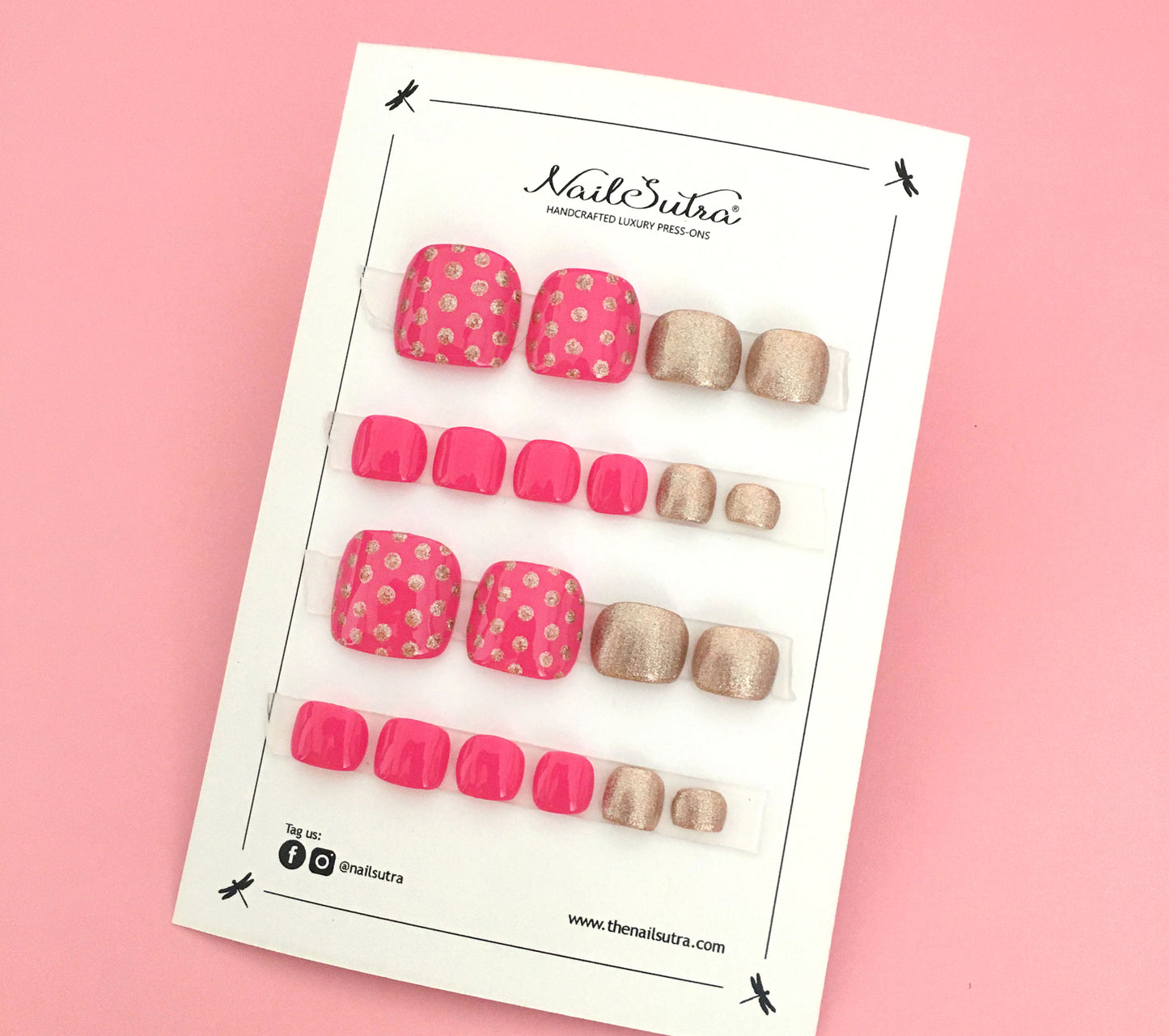 Toes – Pink Gold Polka