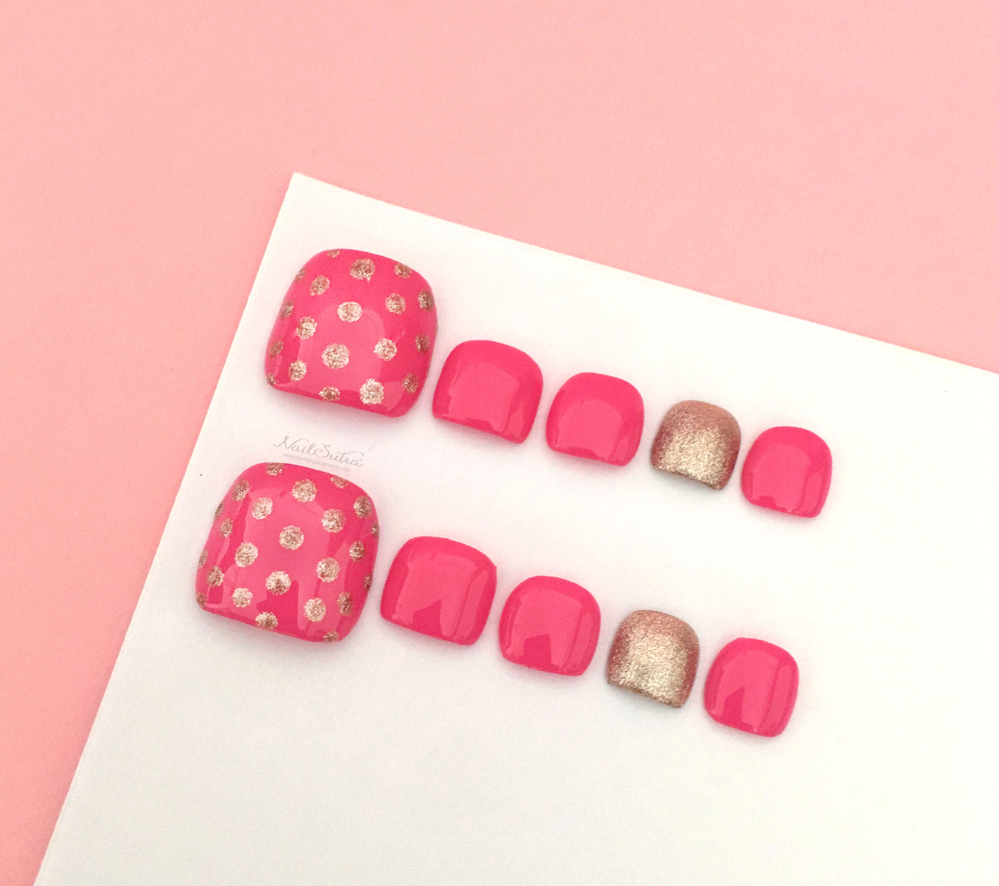 Toes – Pink Gold Polka