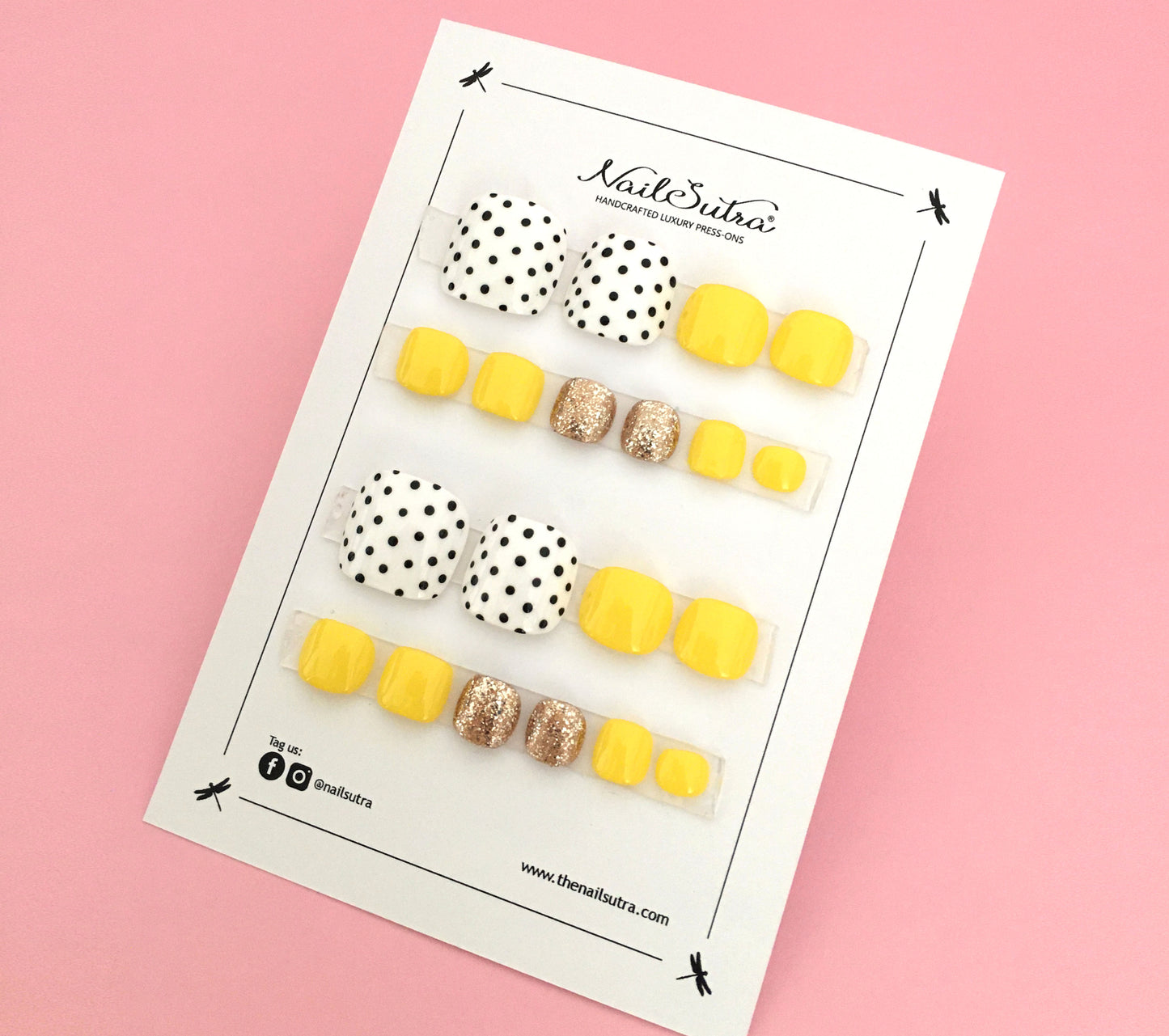 Toes – Yellow Polka