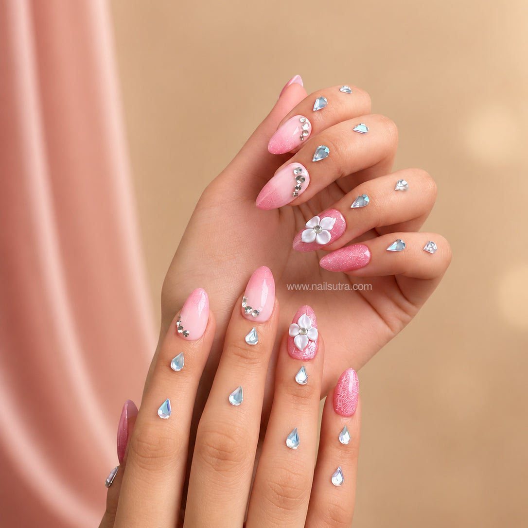 Inaayat - 3D Pink Glitter Cateye